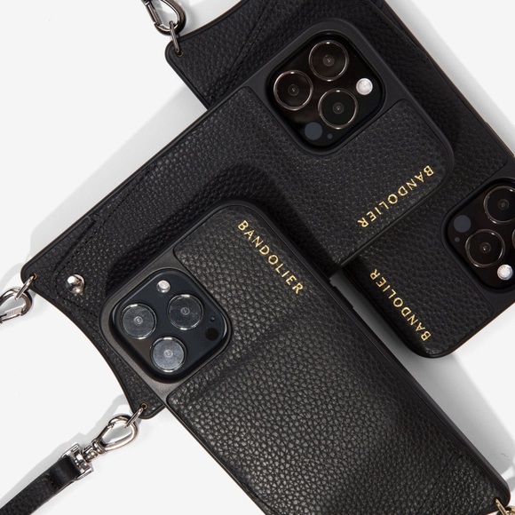 Bandolier | Emma Crossbody Phone Case in Black / Gold | iPhone 16 Pro Max - Picture 3 of 9